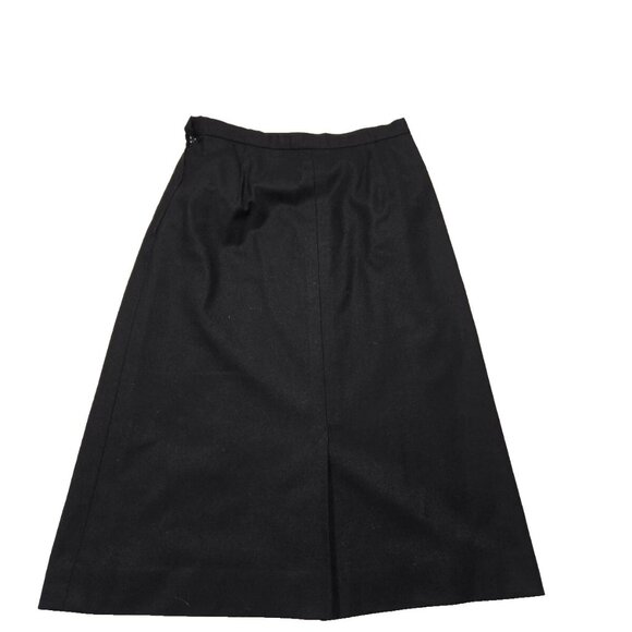 Pendleton Skirt Womens Black Vintage Size 10 Lined Back Slit Wool Button - Picture 5 of 16